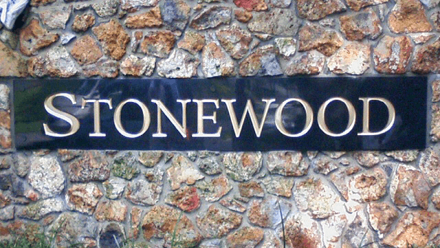 Stone monument sign example