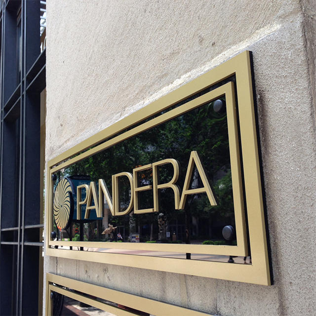Pandera gold and black exterior plaque